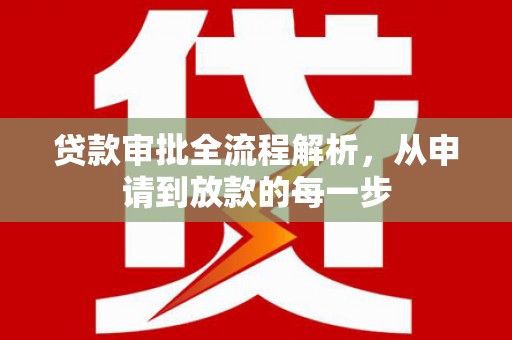杂多贷款审批全流程解析，从申请到放款的每一步