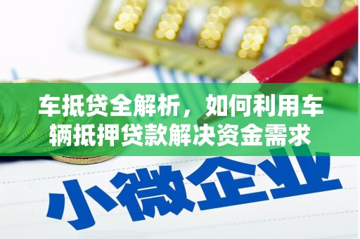 乐亭车抵贷全解析，如何利用车辆抵押贷款解决资金需求
