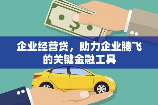 公安企业经营贷，助力企业腾飞的关键金融工具