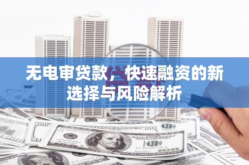 秦淮无电审贷款，快速融资的新选择与风险解析