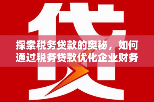平南探索税务贷款的奥秘，如何通过税务贷款优化企业财务