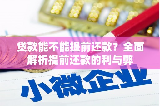 宝应贷款能不能提前还款？全面解析提前还款的利与弊