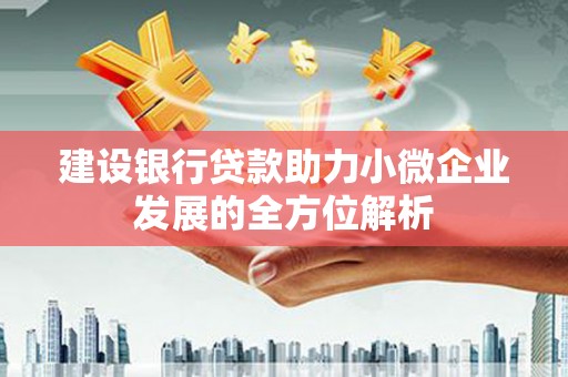 万里建设银行贷款助力小微企业发展的全方位解析