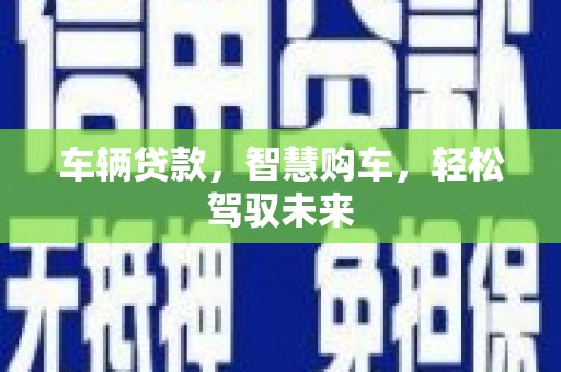 和田市车辆贷款，智慧购车，轻松驾驭未来