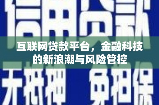 成华互联网贷款平台，金融科技的新浪潮与风险管控