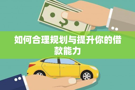 临潭如何合理规划与提升你的借款能力